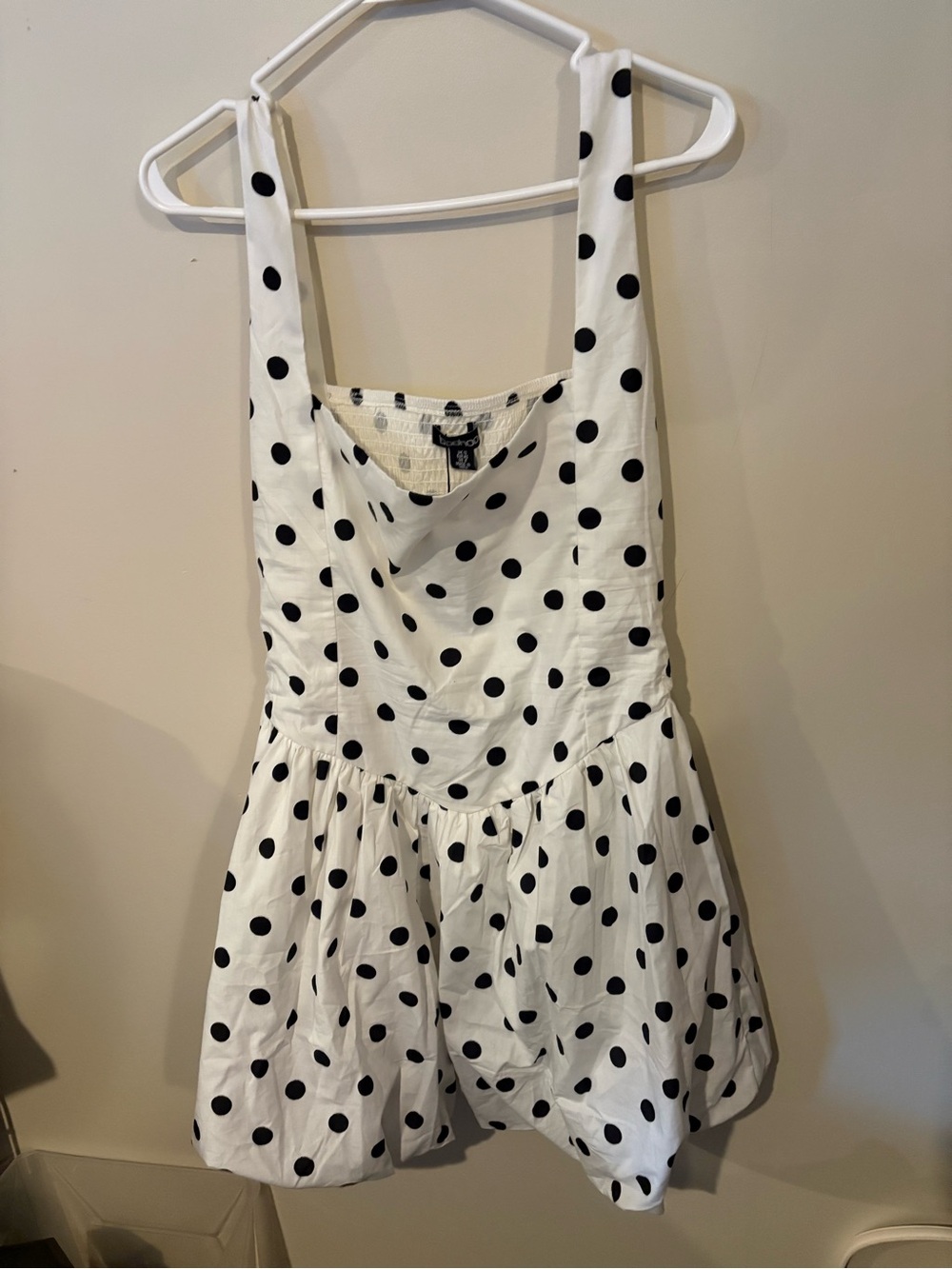 Polka Dot Dress - White with Black Dots